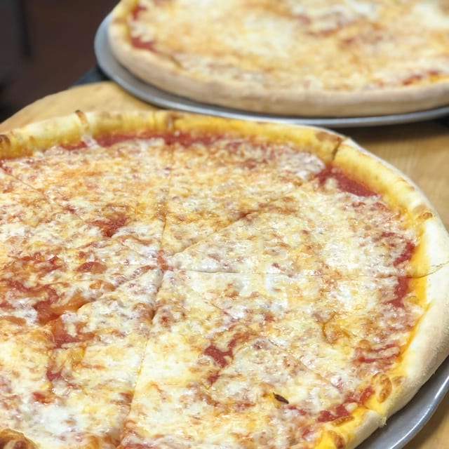 2 large cheese pizzas.