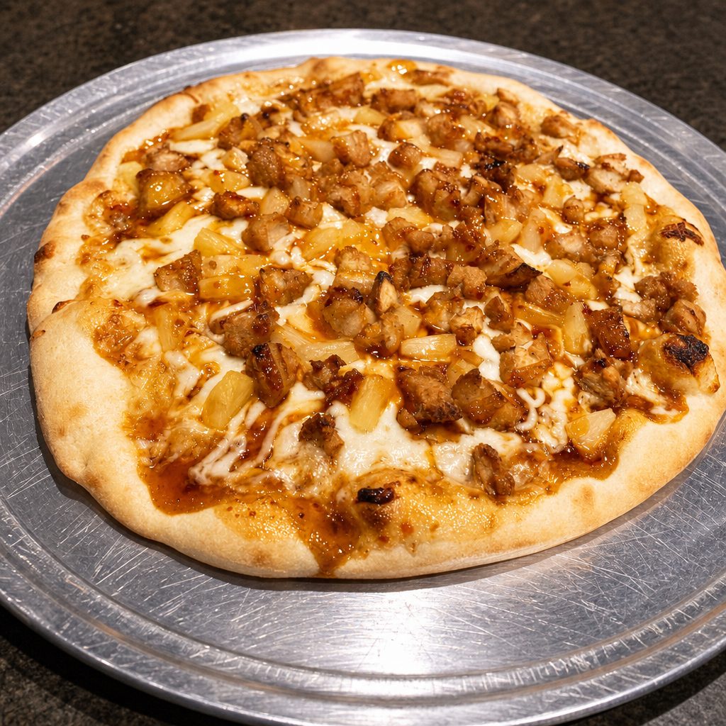Small Thai Chicken Pizza.